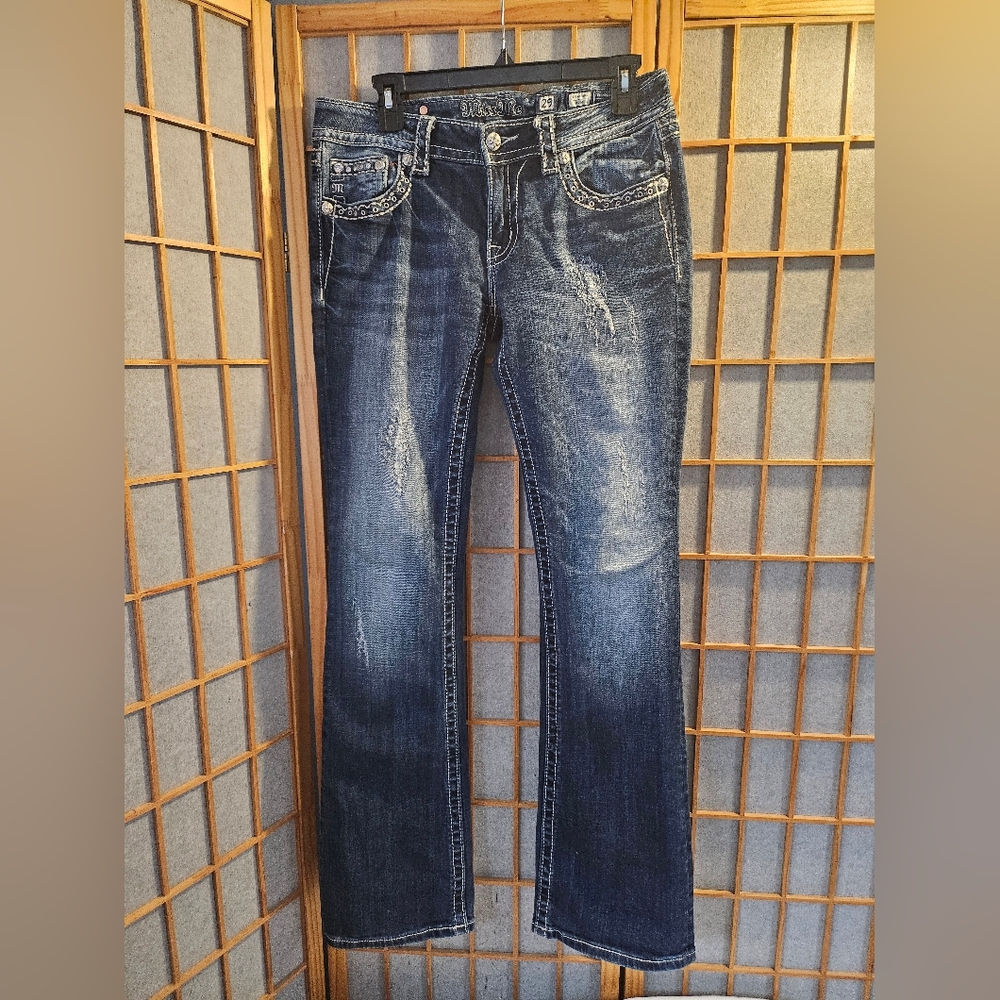 Miss Me Dark Indigo Boot Cut Jeans - 34 Inseam!
